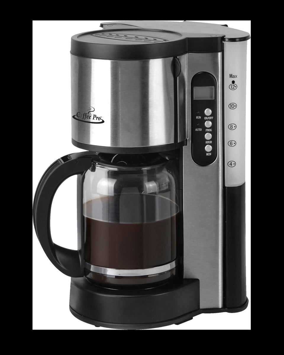 Coffee Pro CPU12 Unbreakable Regular Coffee Decanter, 12-Cup, Stainless  Steel/Polycarbonate